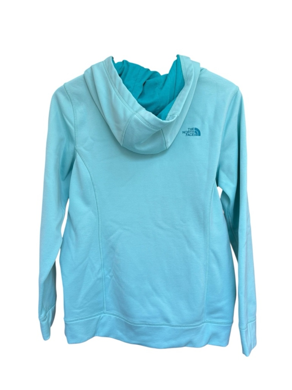 The North Face Women's L Teal Pullover Hoodie with Logo Good Condition - Picture 3 of 12